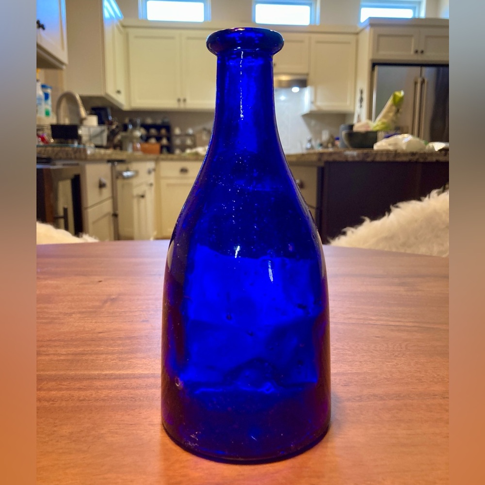 Cobalt Blue Glass Bottle or Vase